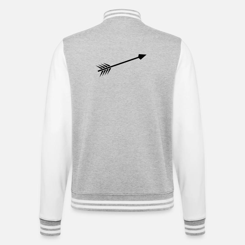 Arrow - College Sweat Jacket - heather grey/white
