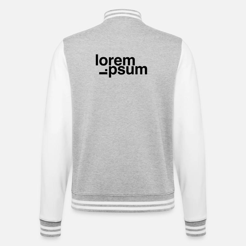 Lorem Ipsum - Veste Teddy - gris chiné / blanc