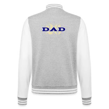 Papa 26 Papa Cadeau de la fête des pères Papa 2026 - Veste Teddy - gris chiné / blanc - Dos - Marisol (170cm)