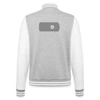 schallplatte - College-Sweatjacke - Grau meliert/Weiß - Hinten - Marisol (170cm)
