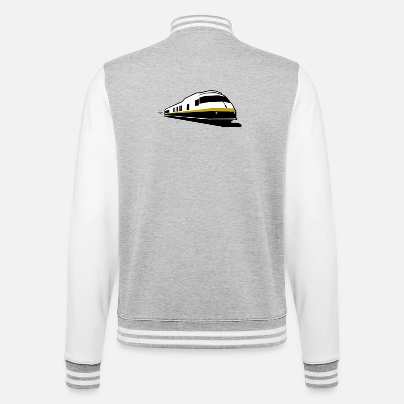 TRAIN - Train - Chemin de fer - College Sweat Jacket - heather grey/white