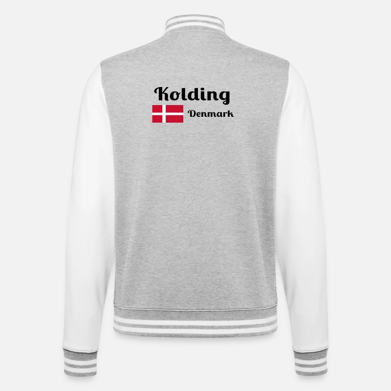 Kolding Danemark - Imprimés élégants - Veste Teddy - gris chiné / blanc