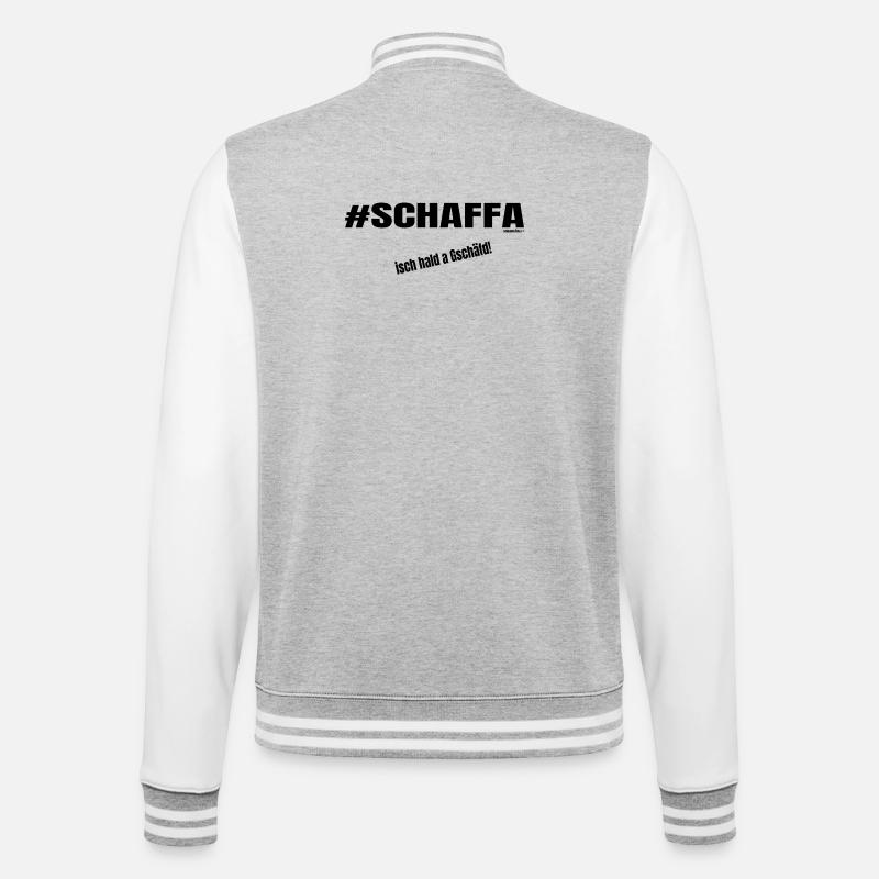 Work remains work - College Sweat Jacket - heather grey/white