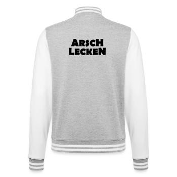 Ass licking - College Sweat Jacket - heather grey/white - Back - Marisol (170cm)