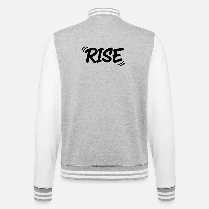 MONTÉE | Lettrage graffiti de motivation - Veste Teddy - gris chiné / blanc