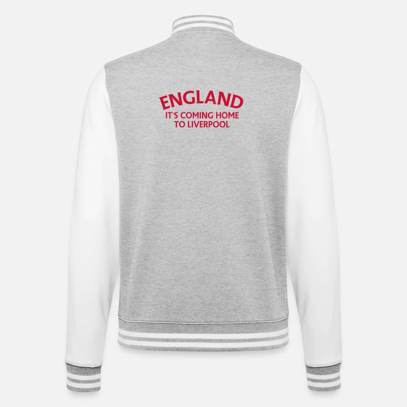 L’Angleterre Elle rentre à Liverpool - Veste Teddy - gris chiné / blanc