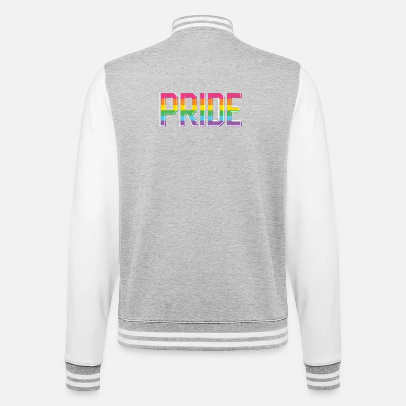 Pride Month LGBT - Pride! - College-Sweatjacke - Grau meliert/Weiß