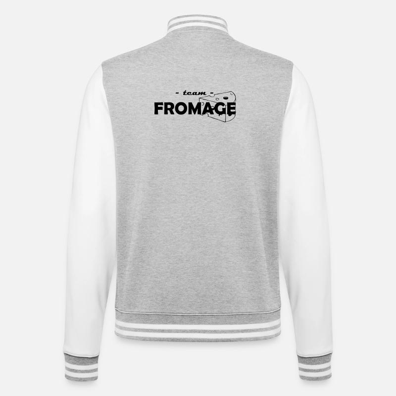 team fromage - Veste Teddy - gris chiné / blanc