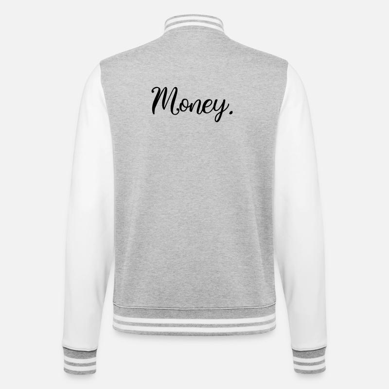 L’argent. Déclaration des hommes féminins - Veste Teddy - gris chiné / blanc