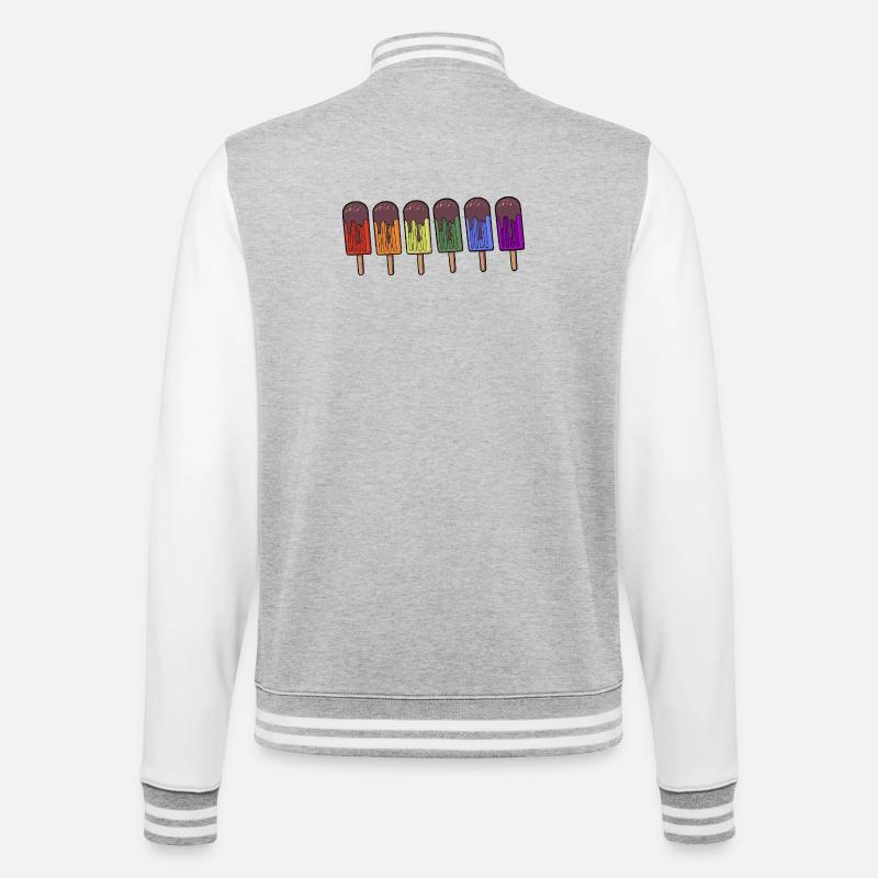 Rainbow Frozen pop Parade - Veste Teddy - gris chiné / blanc