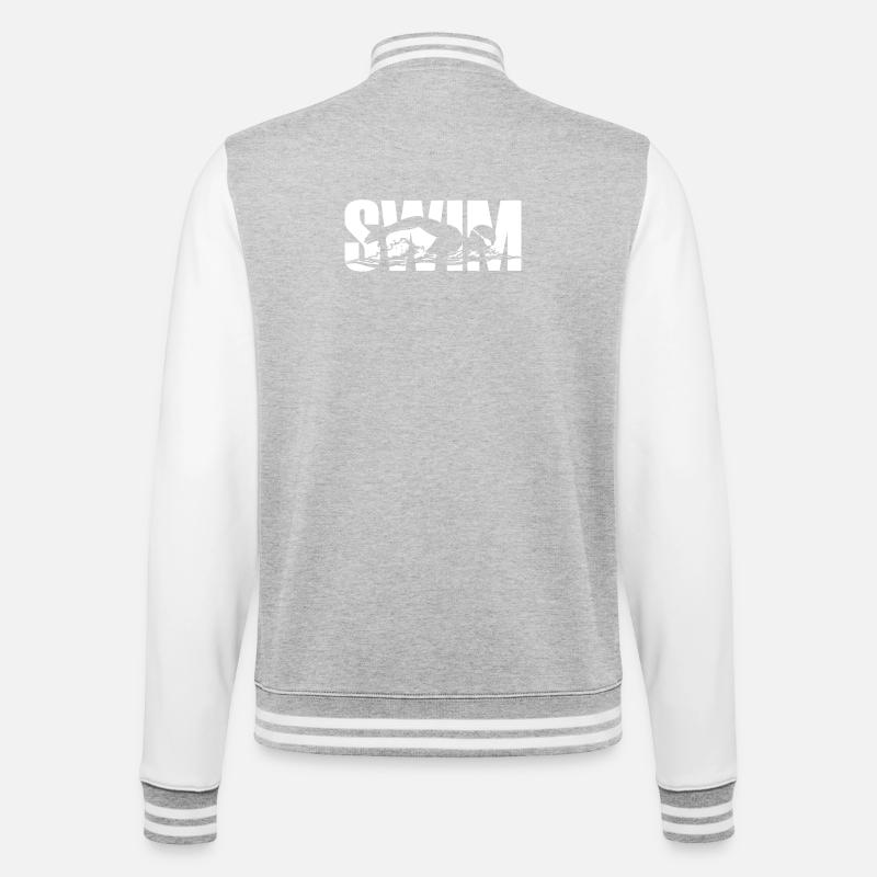 Swimming - College Sweat Jacket - heather grey/white