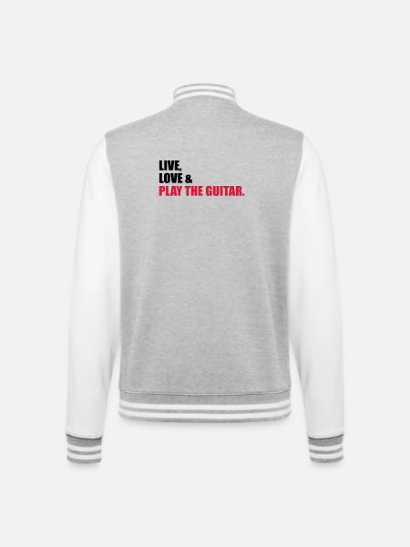 guitar - College Sweat Jacket - heather grey/white