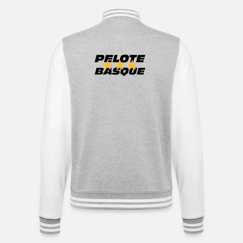 Basque pelota - College Sweat Jacket - heather grey/white