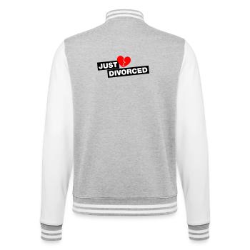 Juste divorcé - pour tous les re-célibataires - Veste Teddy - gris chiné / blanc - Dos - Marisol (170cm)