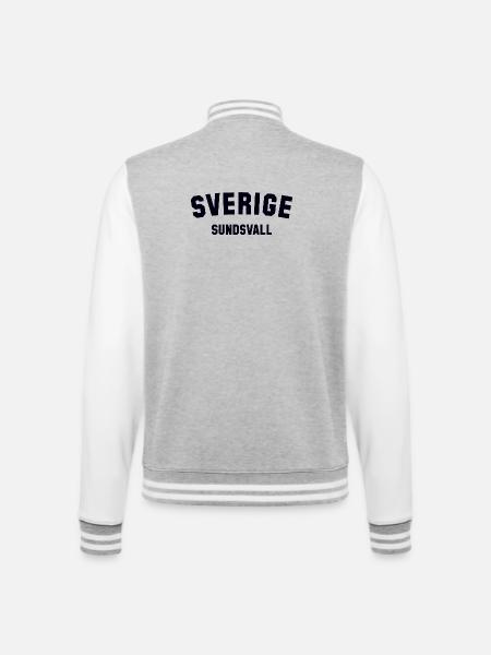 SUNDSVALL, Suède, Suède - Veste Teddy - gris chiné / blanc