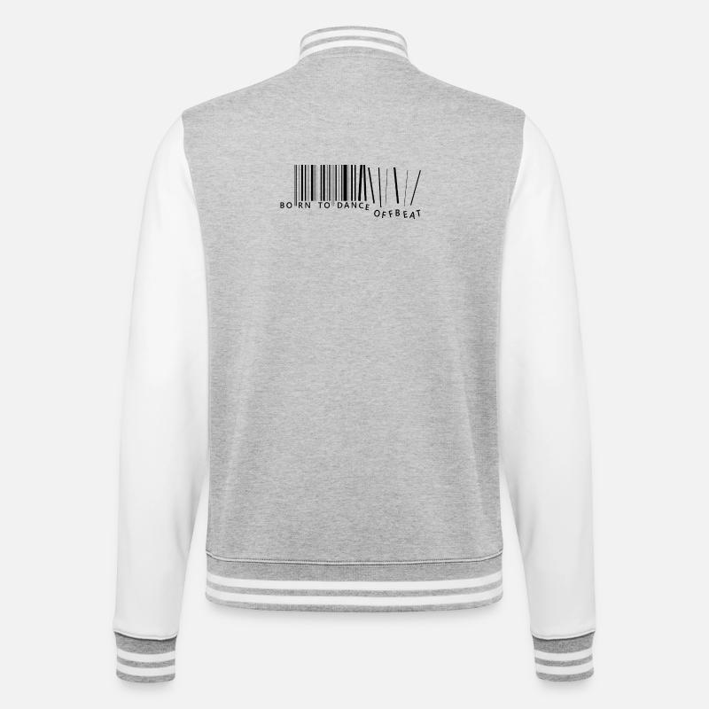 Né pour danser décalé - Veste Teddy - gris chiné / blanc
