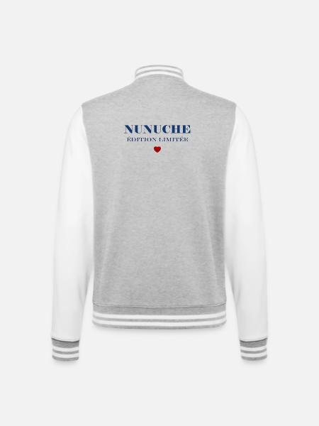 Nunuche Édition Limitée Cœur - Veste Teddy - gris chiné / blanc