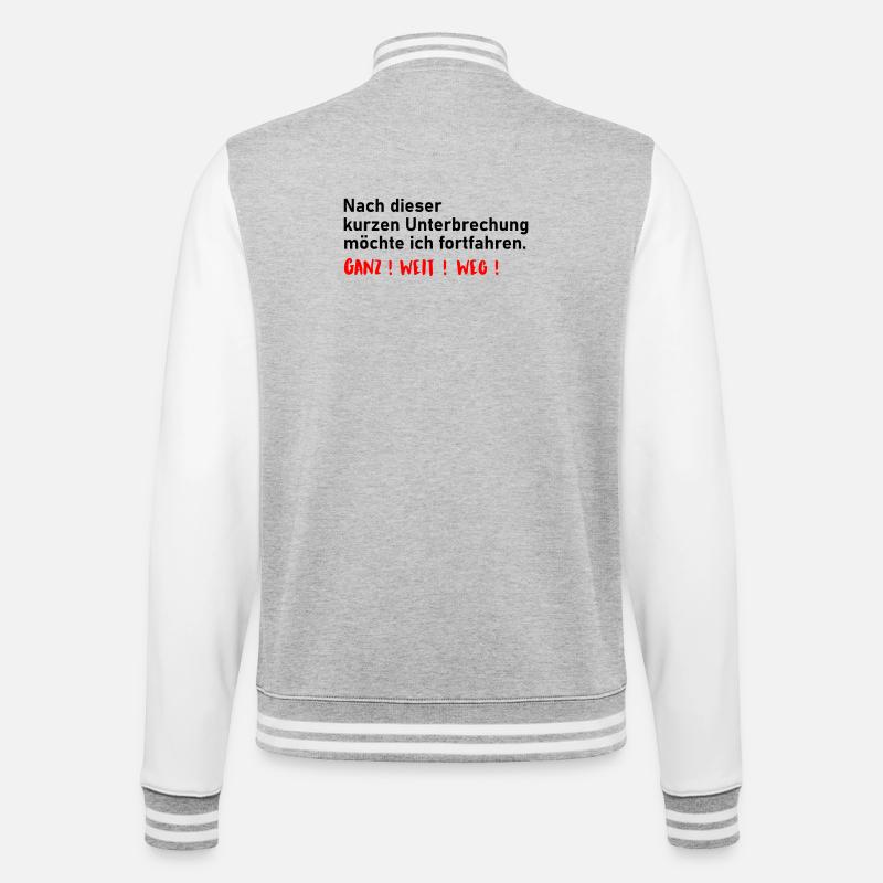 continue - College Sweat Jacket - heather grey/white