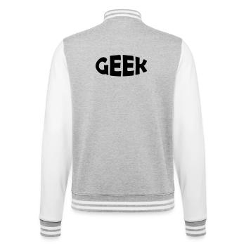 Geek - Veste Teddy - gris chiné / blanc - Dos - Marisol (170cm)