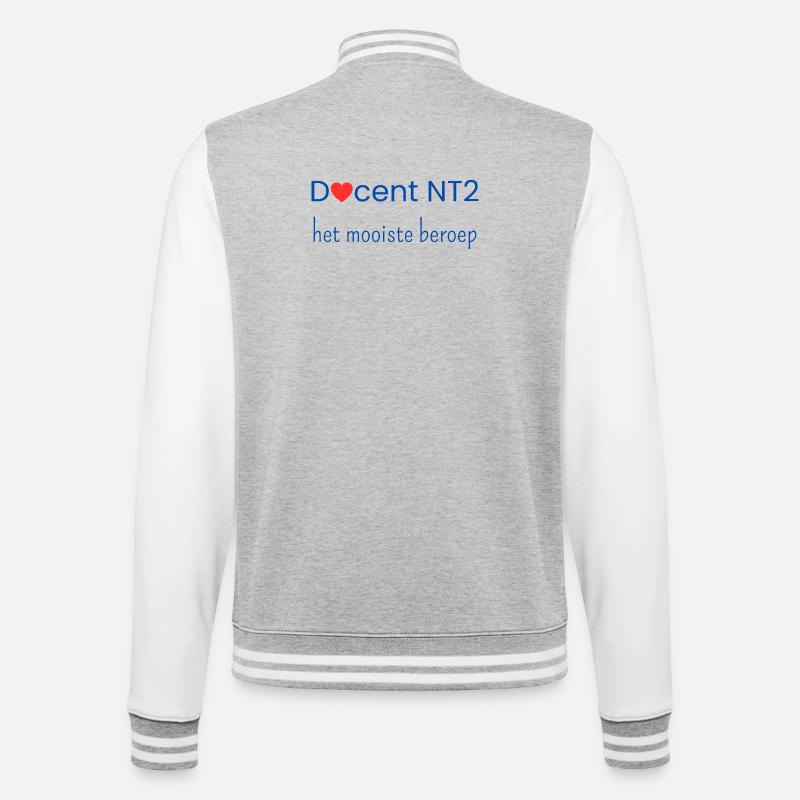 NT2-Lehrer: der beste Beruf - College-Sweatjacke - Grau meliert/Weiß
