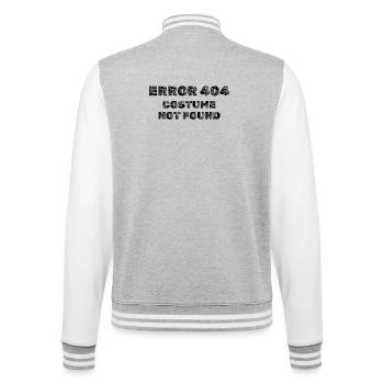 ERROR 404 Costume Not Found Shirt - College Sweat Jacket - heather grey/white - Back - Marisol (170cm)