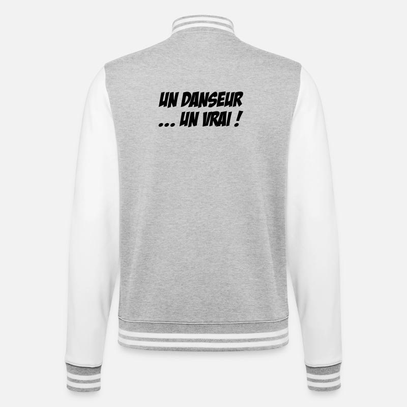 Eine Tänzerin... ein echtes - College-Sweatjacke - Grau meliert/Weiß