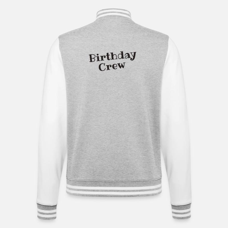 Équipe d’anniversaire - Veste Teddy - gris chiné / blanc