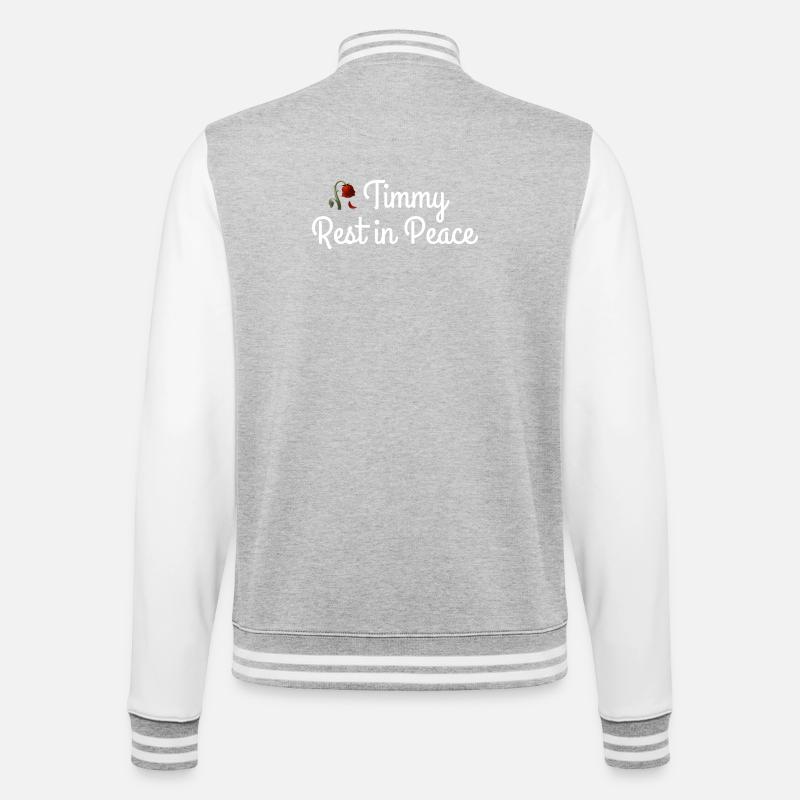 Timmy Wal Shirt Geschenk - College-Sweatjacke - Grau meliert/Weiß
