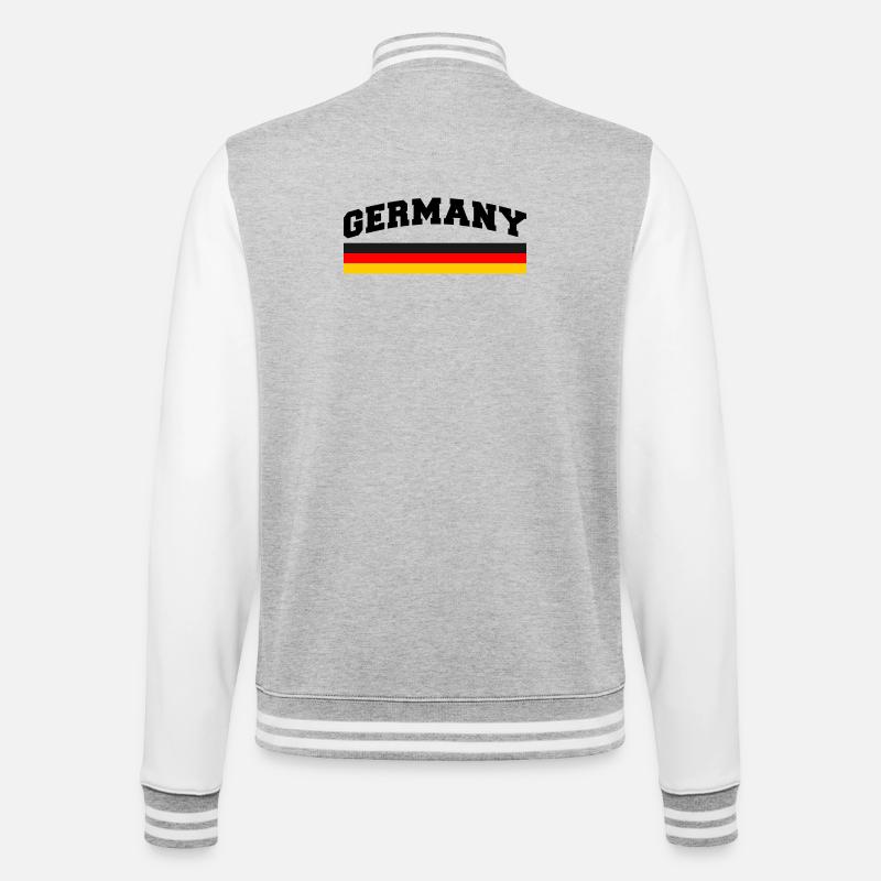 Germany Flag Germany - College Sweat Jacket - heather grey/white