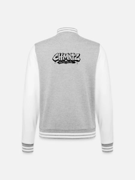 Chemnitz City Graffiti Style - College-Sweatjacke - Grau meliert/Weiß