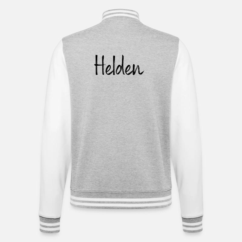 Helden Held Sieg Siegerehrung - College-Sweatjacke - Grau meliert/Weiß