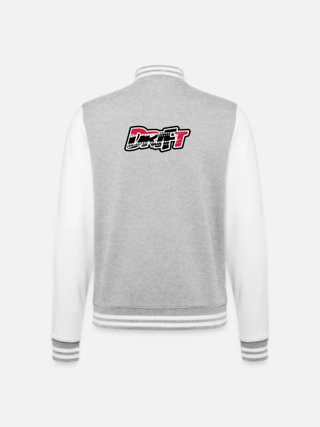 Drift Motorsport - College Sweat Jacket - heather grey/white