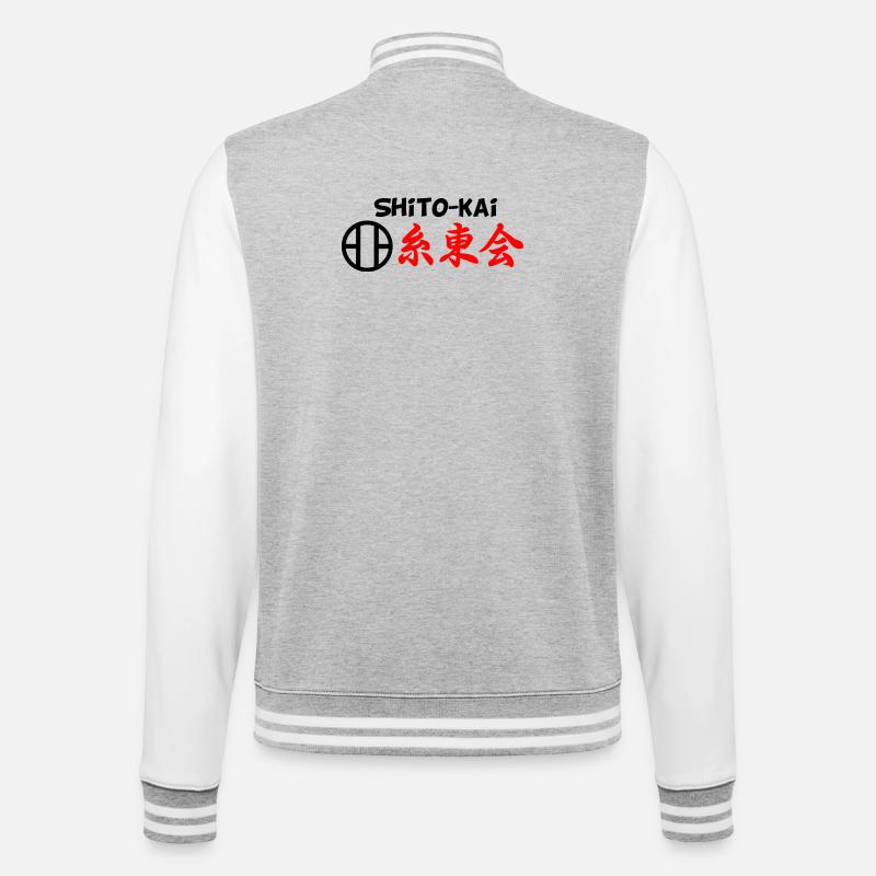Shito kai karate emblem SHITO-KAI - College Sweat Jacket - heather grey/white