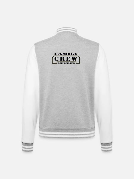 Family Crew Member - College-Sweatjacke - Grau meliert/Weiß