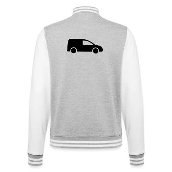 Van Logo Lieferung - College-Sweatjacke - Grau meliert/Weiß - Hinten - Marisol (170cm)
