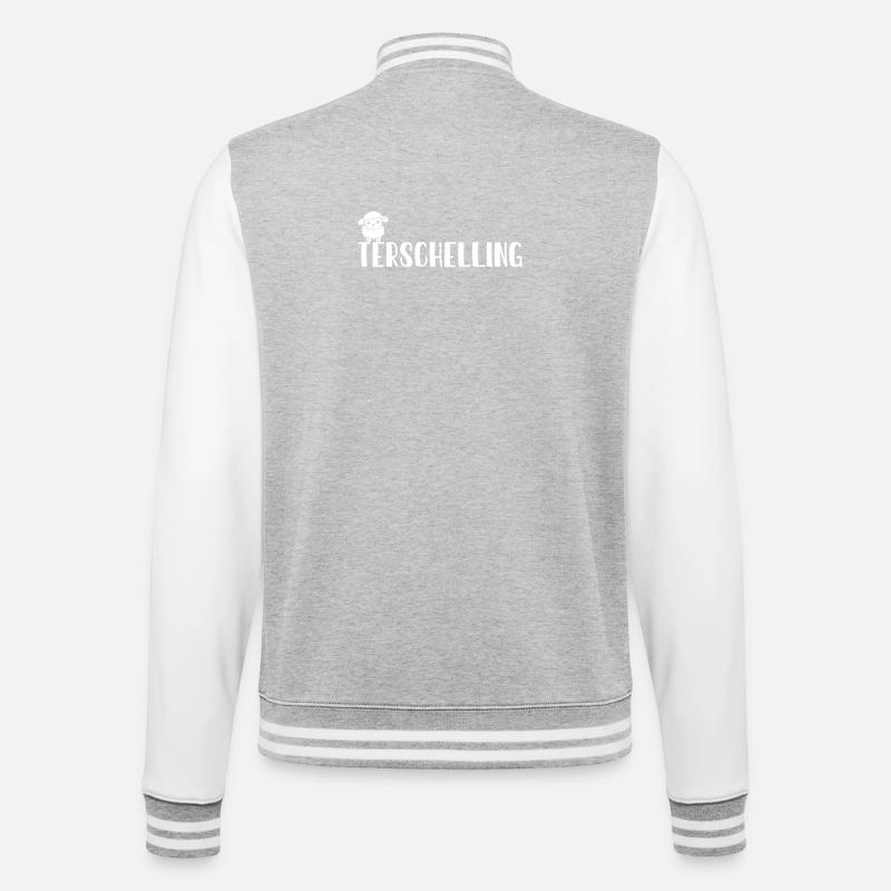Süßes Schaf Terschelling - College-Sweatjacke - Grau meliert/Weiß