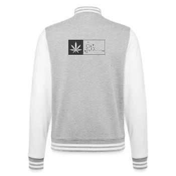 THC - Veste Teddy - gris chiné / blanc - Dos - Marisol (170cm)