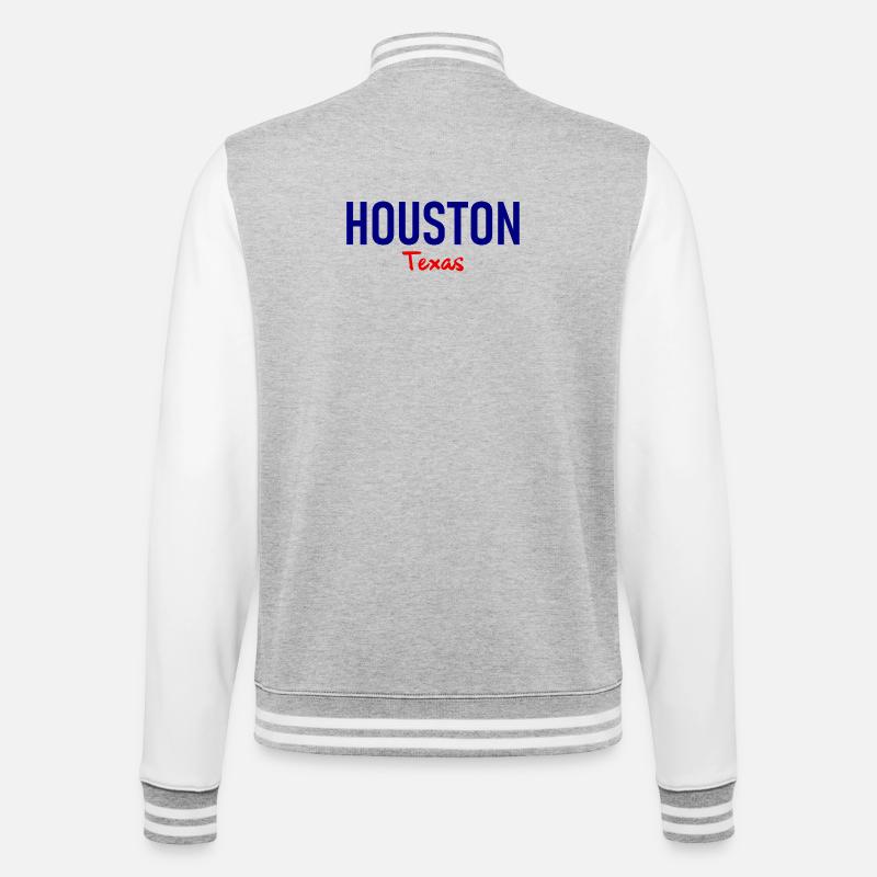 Houston - Texas - USA - America - Amerika - College Sweat Jacket - heather grey/white
