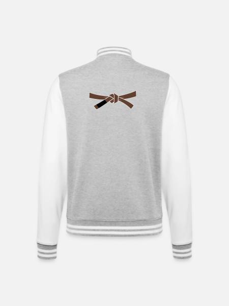 Brownbelt - Brown belt - College Sweat Jacket - heather grey/white