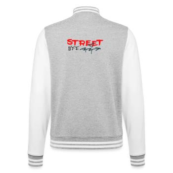 Street Life Graffiti  - College-Sweatjacke - Grau meliert/Weiß - Hinten - Marisol (170cm)
