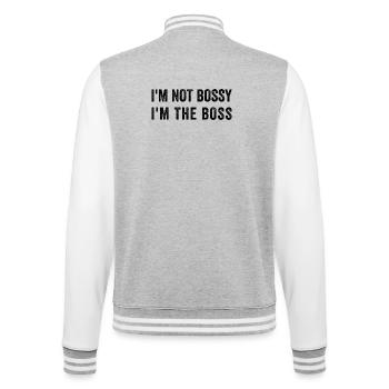 I'M NOT BOSSY IM THE BOS-S - College Sweat Jacket - heather grey/white - Back - Marisol (170cm)