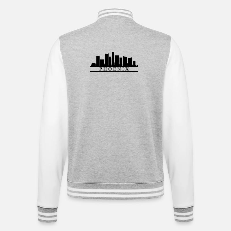 Skyline Phoenix - College-Sweatjacke - Grau meliert/Weiß
