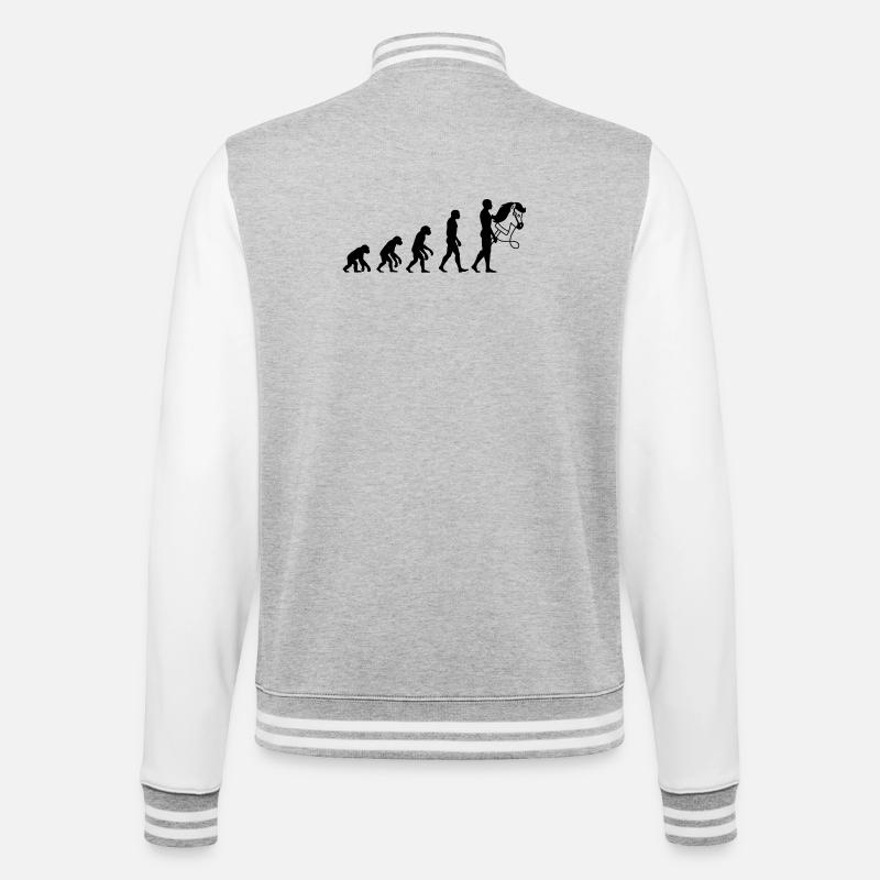 EVOLUTION HOBBYHORSING! STECKENPFERD LIEBE - College-Sweatjacke - Grau meliert/Weiß