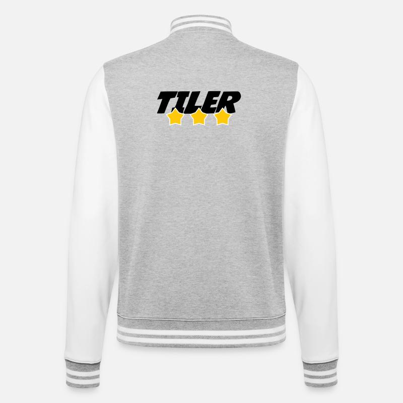 Carreleur – pro carrelage pose précision métier  - Veste Teddy - gris chiné / blanc