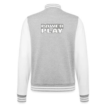 POWER PLAY - College-Sweatjacke - Grau meliert/Weiß - Hinten - Marisol (170cm)