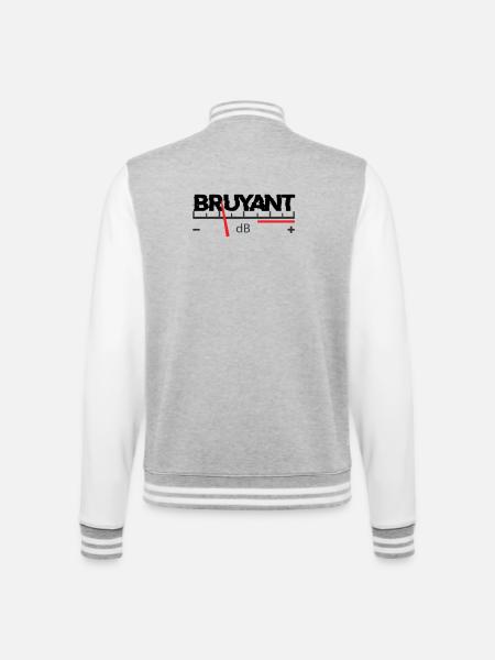 Bruyant - Veste Teddy - gris chiné / blanc
