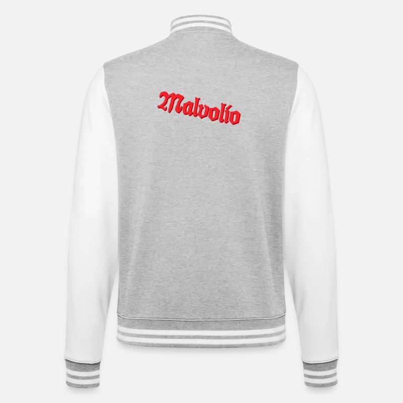 Malvolio - Veste Teddy - gris chiné / blanc