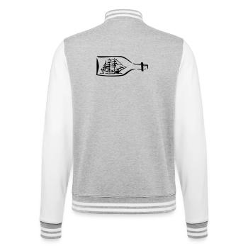 ship - College Sweat Jacket - heather grey/white - Back - Marisol (170cm)
