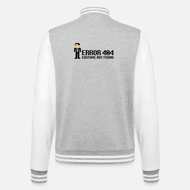 Error 404 - Costume not found - College-Sweatjacke - Grau meliert/Weiß