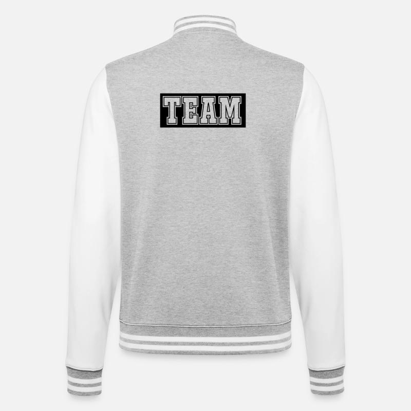 Team - College Sweat Jacket - heather grey/white